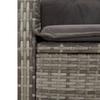 Vidaxl 5-Cz. Gartenmöbel-Set mit Kissen, Grau, PE-Rattan