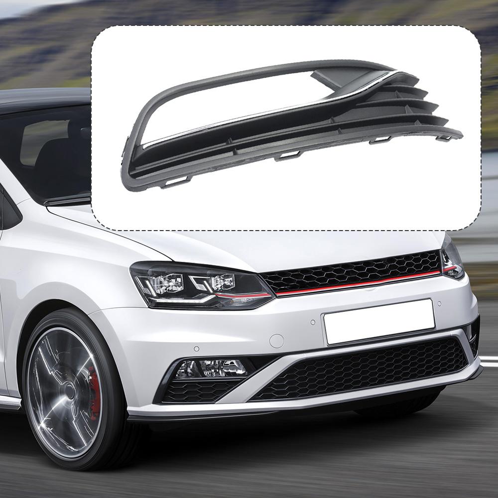 Front Bumper Fog Light Grille Cover For VW POLO 6R with Foglight 2014 2015 2016 2017 6C0854661B 6C0854662B