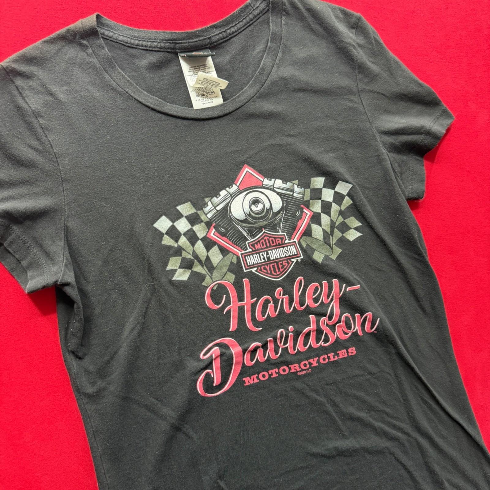 BIKER Harley-Davidson Smoky Mountain Tennessee Graphic T-Shirt Mens Medium Black S