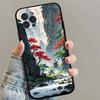 Landscape Painting Square Matte Silicone Case For Iphone17 Air 16 15 14 13 12 11 Pro Max Plus Matte Basic Cover Case
