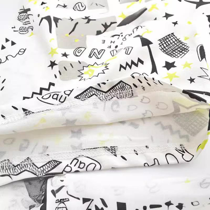 Summer European and American Style Children's T-shirt Round Neck Printed Short-sleeved Boy's Bottoming Shirt