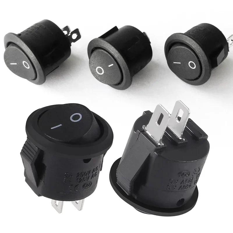 5/20/100Pcs 2Pins ON-OFF KCD1 Round Rocker Switch Push Button Electrical Power Toggle Switch for Car Boat Switches