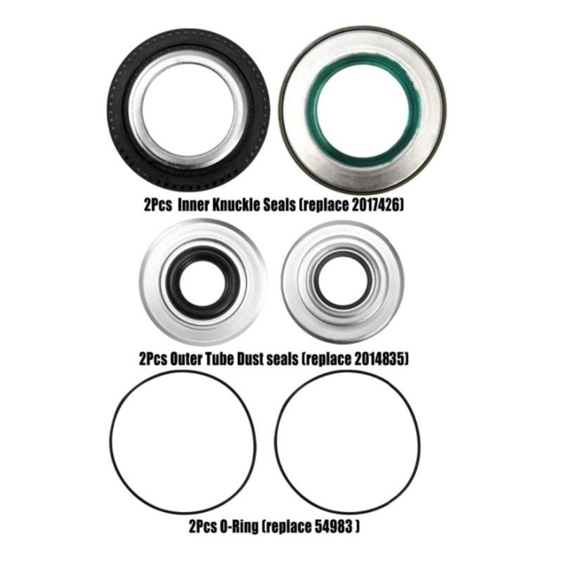 Industrial Axles Vaccum Knuckle Seal Kit with Hub O-Rings & Dust Seal Set Front Axles Vacuum Seal Set for Dana 2005-2014