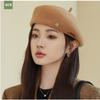 Wool Beret Winter Hat Women Face-Flattering Fashion Artist Cap British Vintage Beret Hat