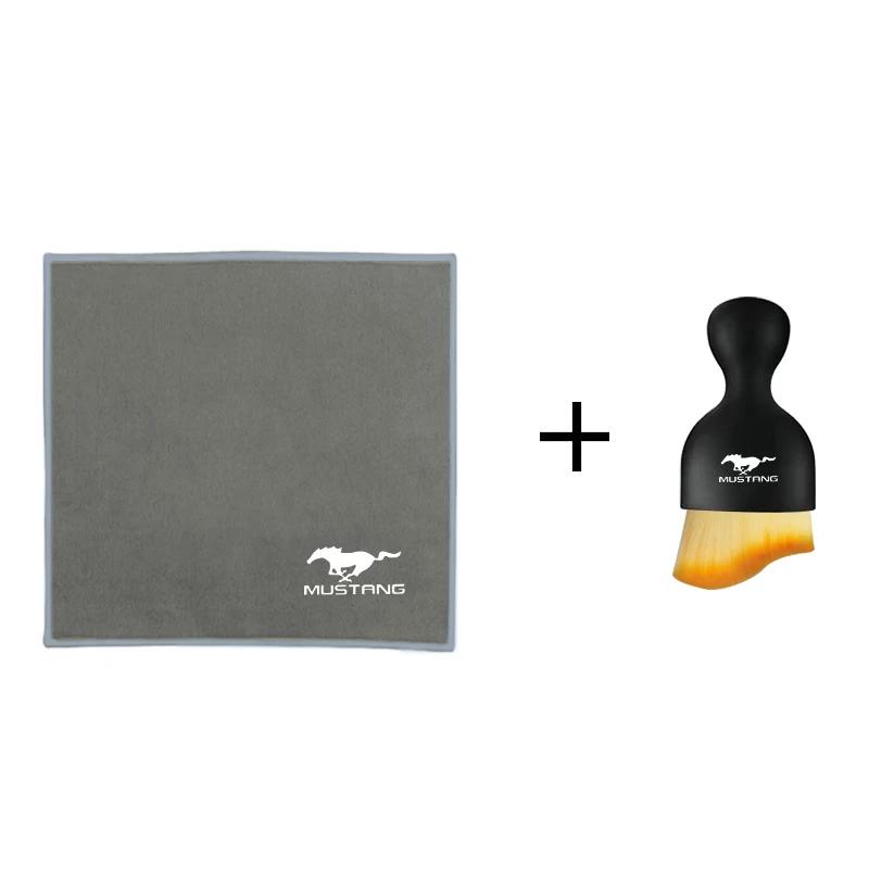 New 2026 Car Sticker 2025 Hot Car Towel Cleaning Drying Cloth With Duster Clean Brush for Ford Mustang Shelby GT 350 500 Cobra 2