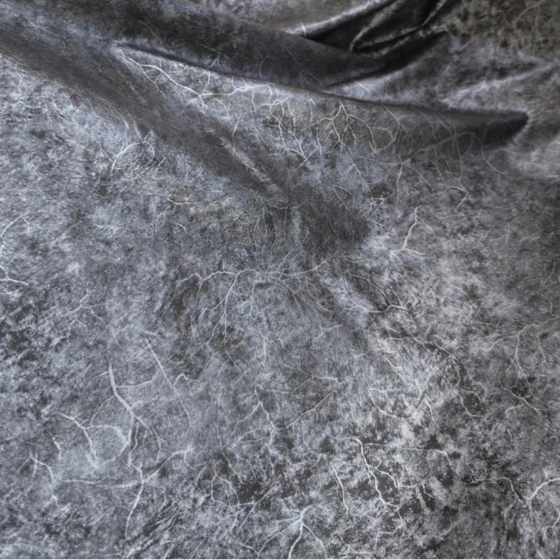 PU Simulated Leather Fabric Silver Gray Handmade Diy Coat Skirt Designer Cloth Diy Apparel Sewing Polyester Fabrics