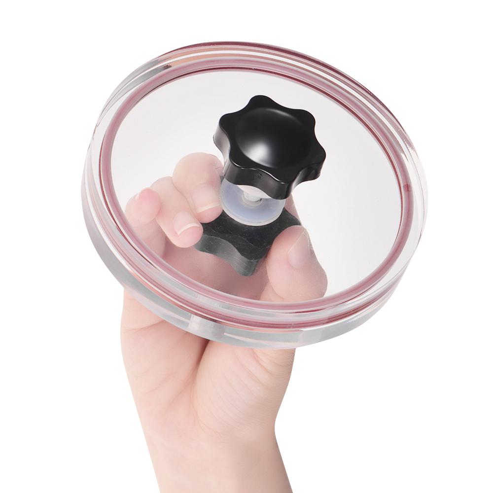 LP Vinyl Record Cleaner Clamp Vinyl Record Lable Saver Protector Waterproof Acrylic Clean Tool with Cleaning Cloth