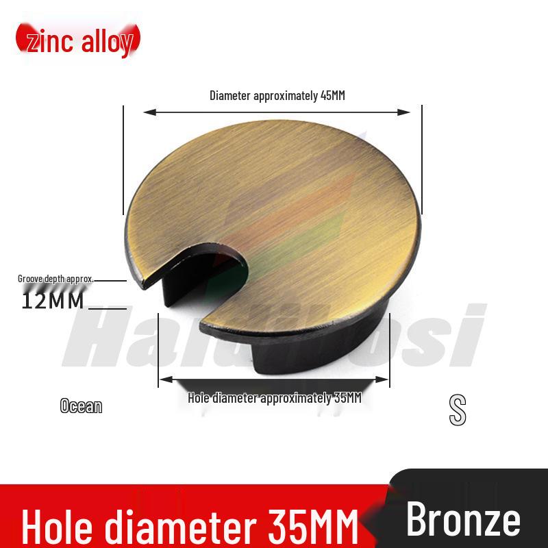 Desktop Cable Management Grommet Cover – Round Hole Sealing & Decoration