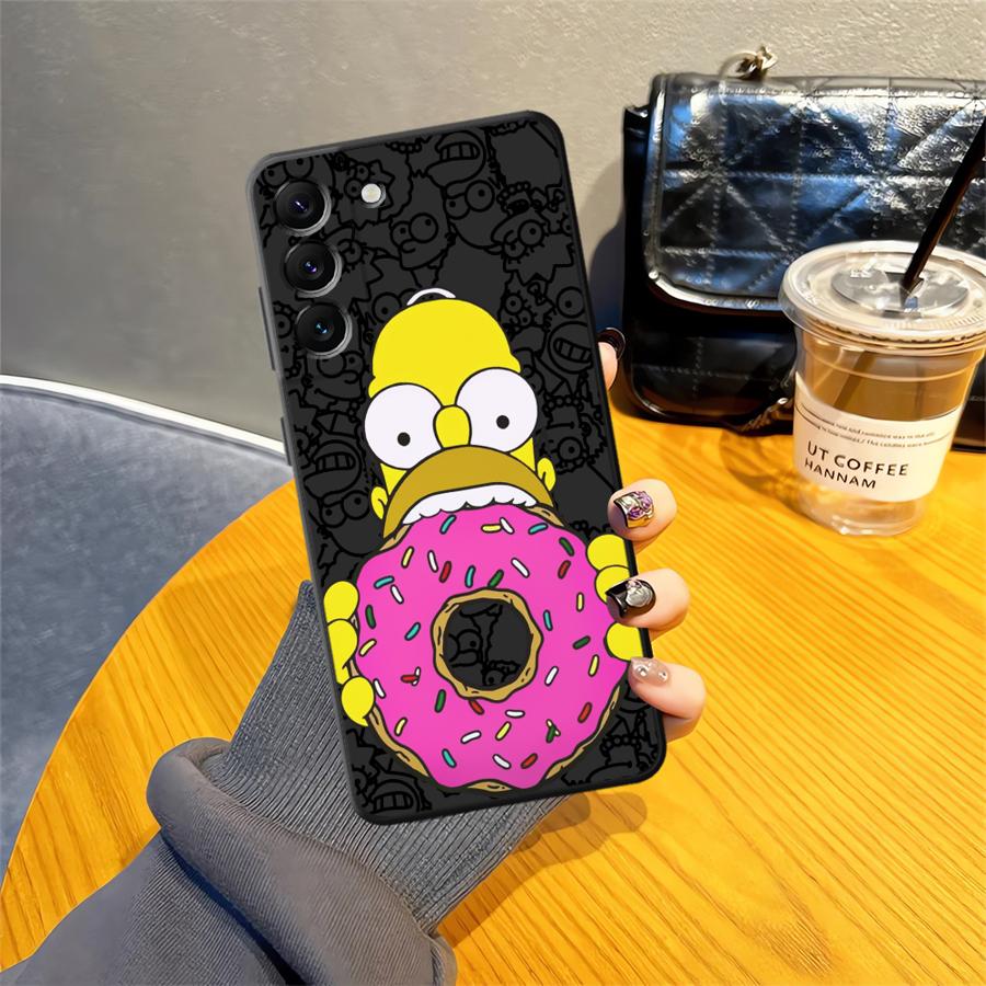 Funda Phone Cover Case for Samsung Galaxy A13 A20 A05 A70 A15 A04 A16 A40 A12 A17 A50 A06 S-simpsons Donut