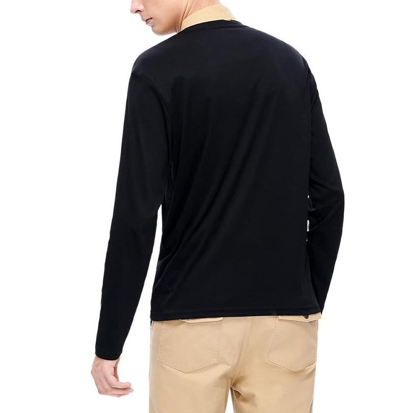 Fila Simple Letter Logo Fashion Casual Sports Round Neck Long Sleeve T-Shirt Men T-Shirts Black F51M238248FBK