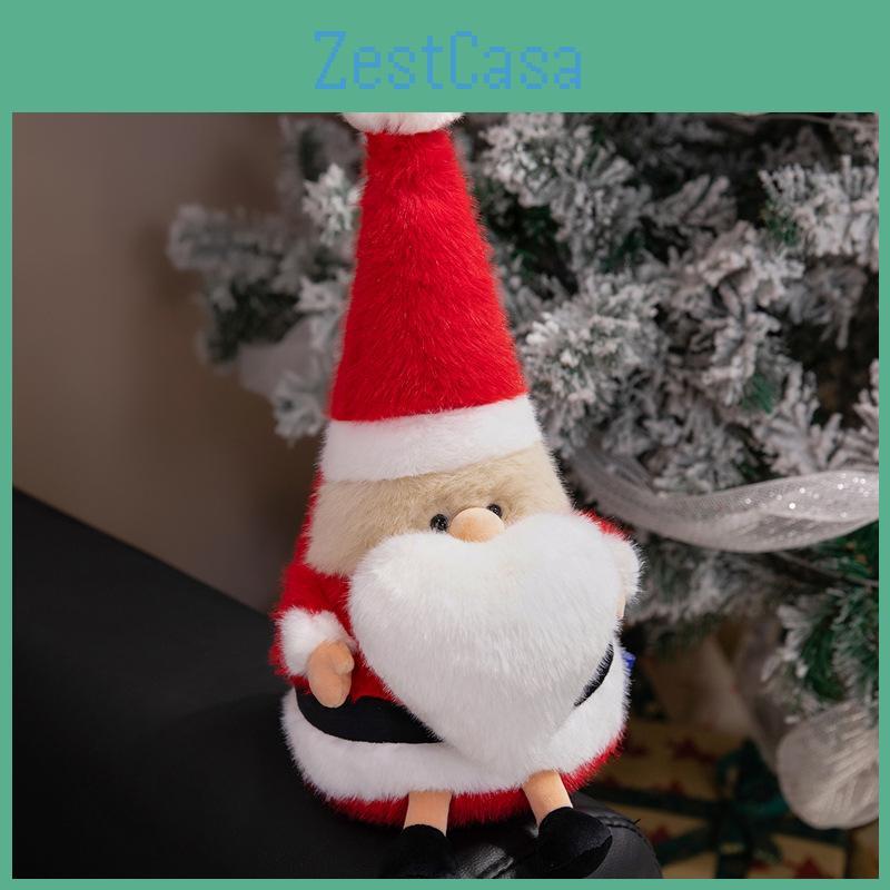 Santa Claus Plush Toy With Soft Short Pile For Holiday Gift And Party Decor