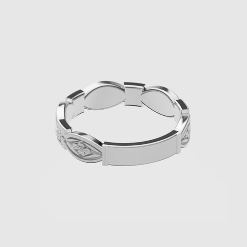 MUSEE.ART Vintage flower couple ring(women)