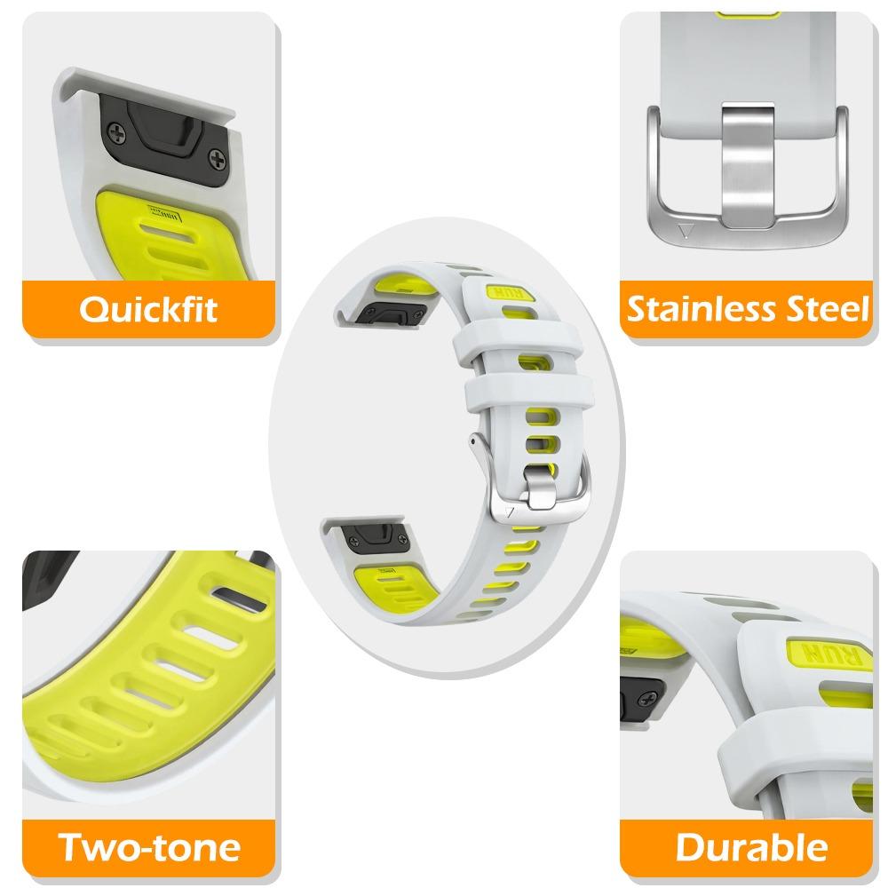 Bracelet de Montre en Silicone QuickFit 22mm 26mm pour Garmin Fenix 7 7X 8 6 Pro Enduro 3 2 Epix Pro Bracelet Sport Couleurs Correspondantes