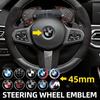 1 gab. 45 mm automašīnas stūres rata emblēmas uzlīme Auto-stils priekš BMW E36 E46 E53 E90 E60 E61 E93 E87 X1 X3 X5 X6 F30 F20 F10