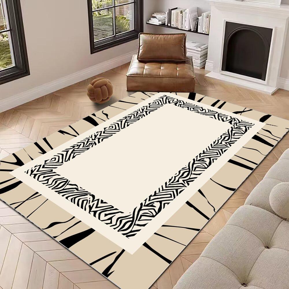 Line Decoration Carpet Modern Minimalist Home Decor Rug Non-slip Absorbent Decorative Rugs for Living Room Bedroom and Study Mat