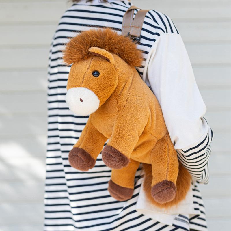 Thousand-Mile Horse Backpack: 2026 Year of the Horse Plush Pony Mascot Toy