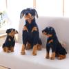 23-66cm Modello Animale Cane Nero Simulazione Grande Ornamento Cane Giocattolo Cucciolo Bassotto Realistico Peluche Cane Animale Domestico Fatto a Mano Decorazione per la Casa
