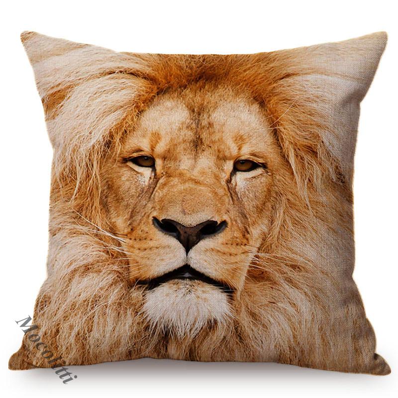 African Wild Grassland Animals Throw Pillow Cover Zebra Giraffe Lion Cushion Cover For Home Chair Sofa Decoration Pillowcases