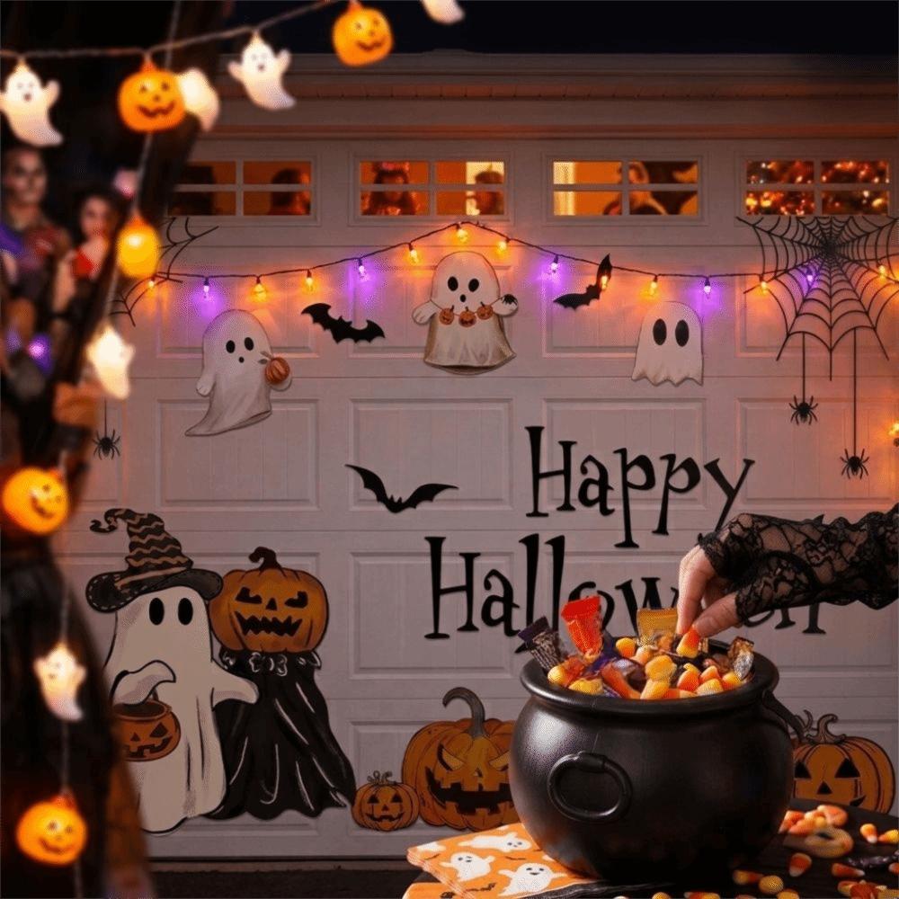 Soft Magnets Halloween Garage Door Magnets Weather-Proof Water-Resistant Happy Halloween Magnet Stickers No-Adhesive