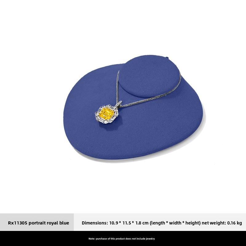 Microfiber Necklace Display Stand, Oval Neck Mannequin Bust, Jewelry Display Props for Pendant & Necklace