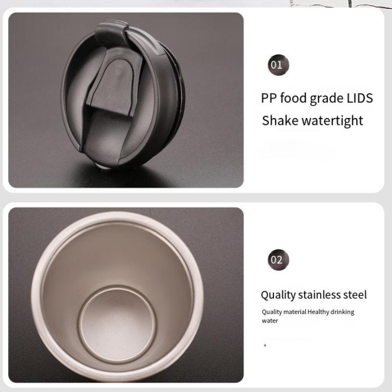 Stainless Steel Bamboo Vacuum Flasks Thermos 16o Water Bottle Flip Lid Eco-Friendly Travel Cup Mug Coffee Cups Bottle Keeps Cold