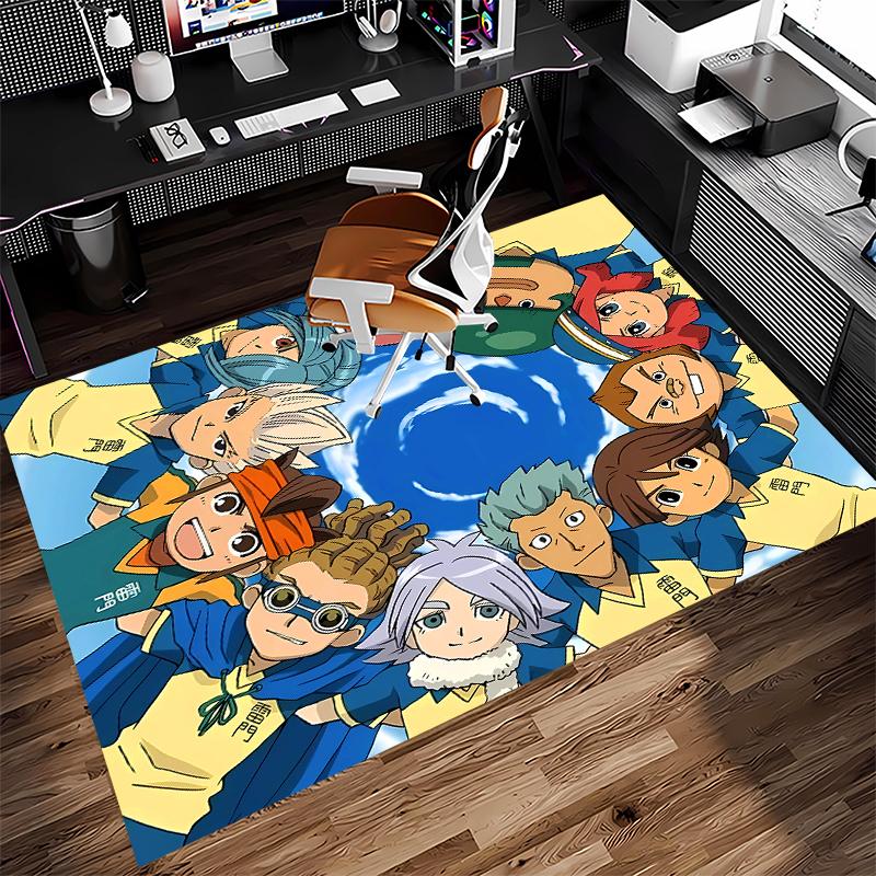 1pc Inazuma Eleven Print Area Rug - Soft,Washable Non-Slip Indoor Mat for Office Chairs,Living Room,Home Office Decorative Rug