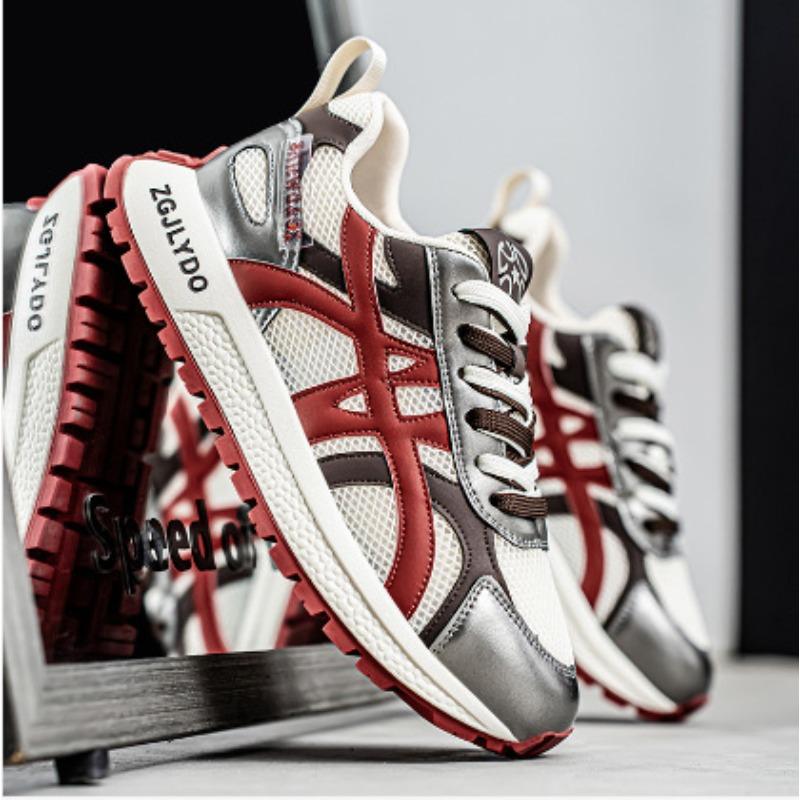 Herrenschuhe Sommer Netz atmungsaktiv lässige Sportschuhe Student vielseitig dicke Sohle höhenverstellend Papa Schuhe