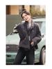 Women's Wool Fur-Trim Coat - Autumn/Winter, Casual Loose Fit, Stand-Up Collar, Single-Breasted (HE8835)