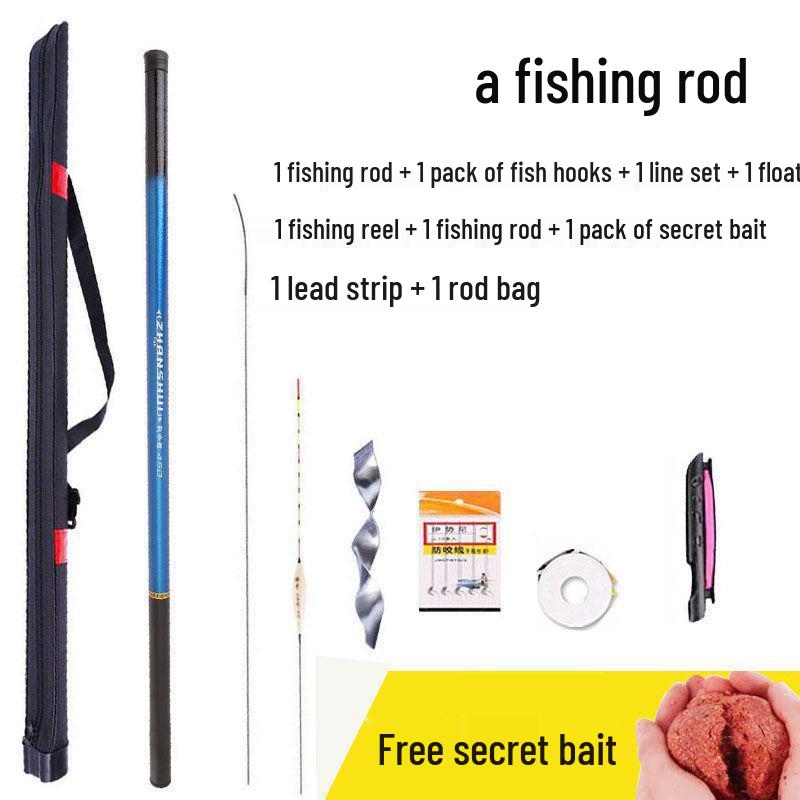 Ultra-Light & Hard Fishing Rod for Crucian Carp, Short Stream Rod - Special Offer Tackle Set