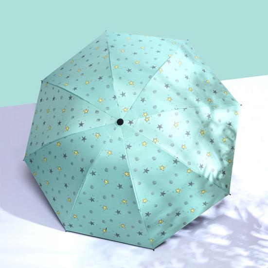 Mini-Regenschirm mit Sternenmuster, faltbar, wasserdicht, winddicht, UV-beständig