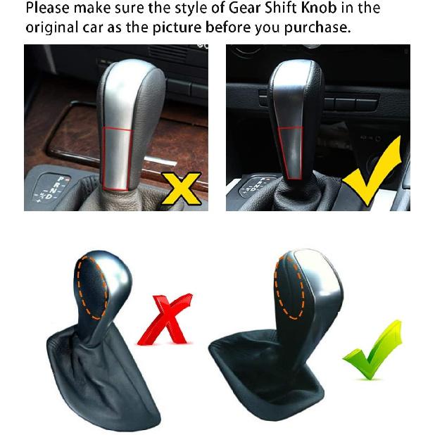 ABS Carbon Fiber Compatible with BMW E90 Carbon Fiber Pattern Gear Shift Knob Cover Trim, Carbon Fiber Style ABS Gear Shift Head Cover Compatible