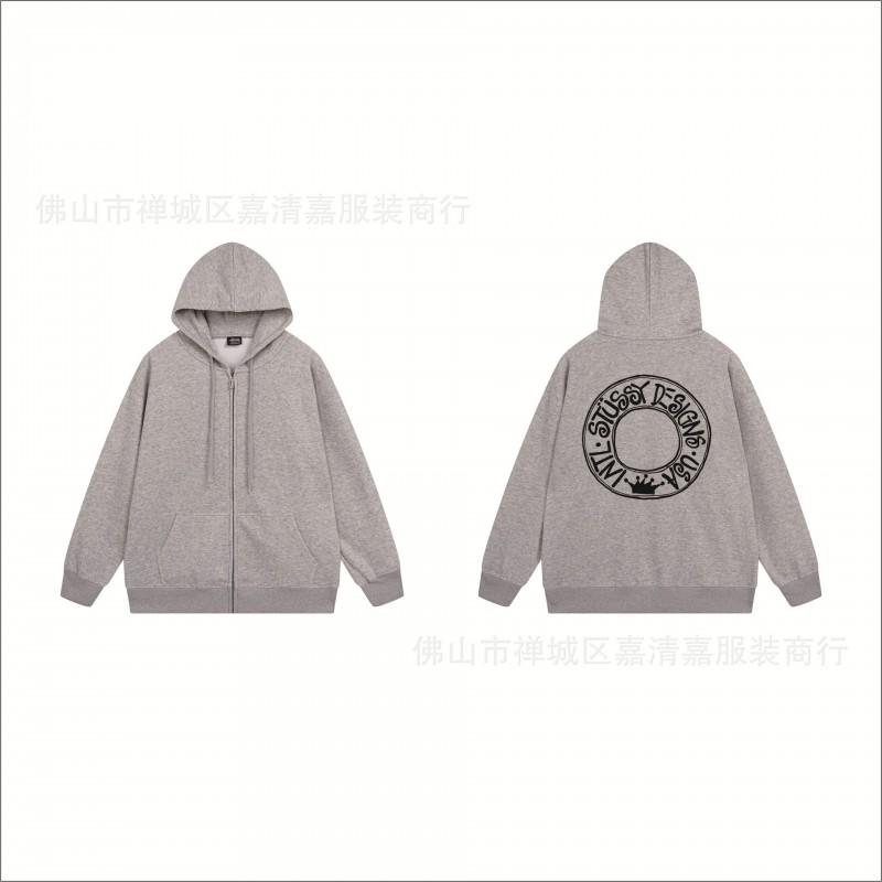 Mens Oversized Zip-Up Hooded Sweatshirt Casual Streetwear Cotton Pullover Fall