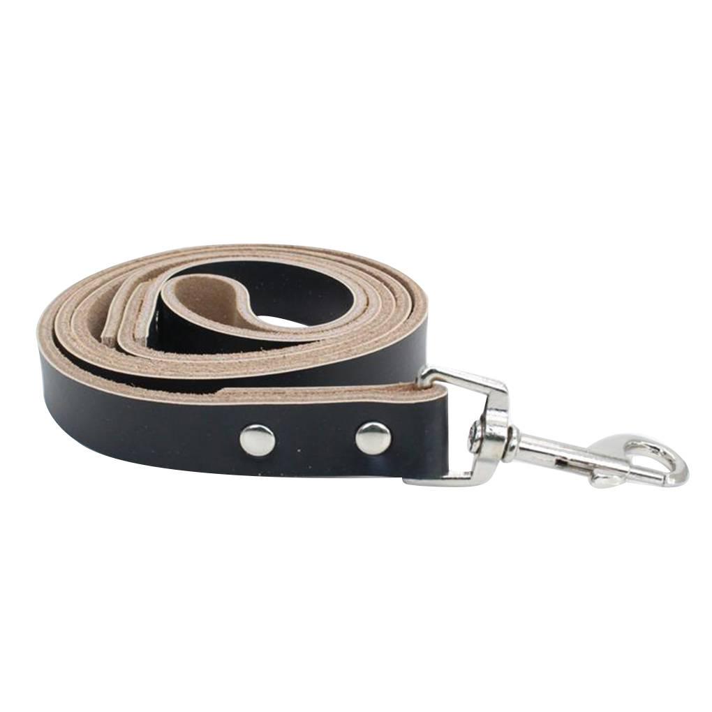 Pet Cat Puppy Dogs Leash Long Smooth PU Leather Solid Color Dog Walker