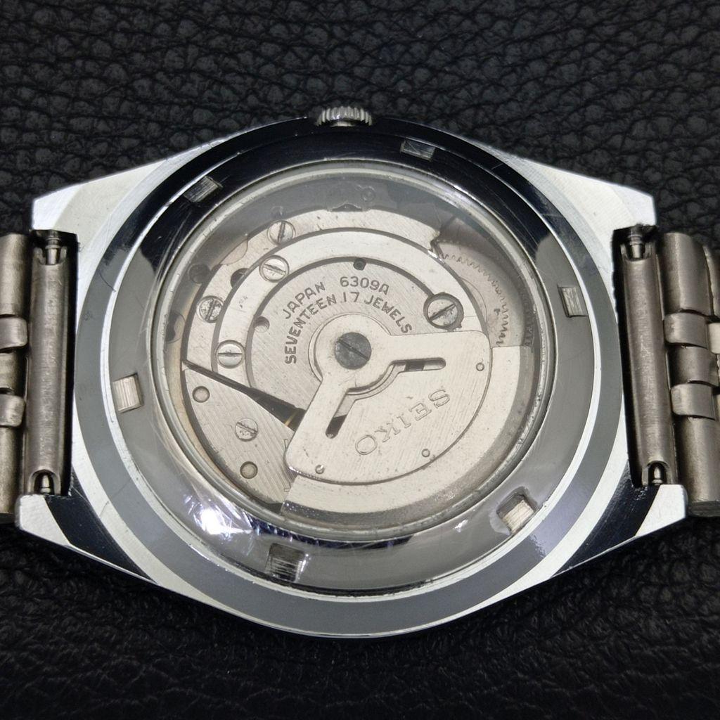 REFURBISHED VINTAGE SEIKO 5 AUTOMATIC 6309A JAPAN MENS BLUE DIAL WATCH a441341-5 Sk-a441341