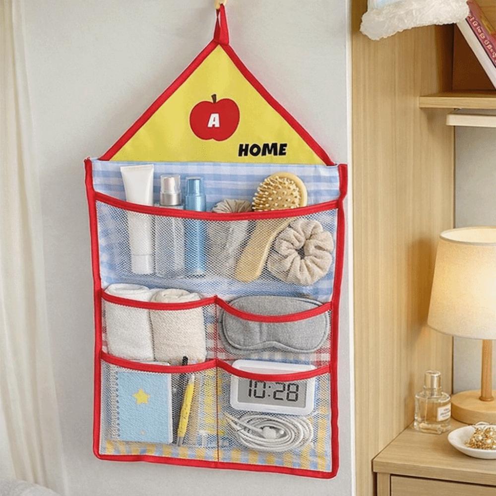 Wall Mounted Hanging Storage Mesh Bag Large Capacity Space Saving Underwear Socks Storage Bag Folding Breathable