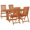 VidaXL Ensemble à Dîner de Jardin 5 pcs Mobilier de Salle à Manger de Patio Table et Chaises de Repas de Terrasse Extérieur 3087341