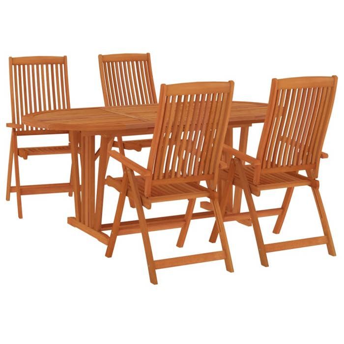 VidaXL Ensemble à Dîner de Jardin 5 pcs Mobilier de Salle à Manger de Patio Table et Chaises de Repas de Terrasse Extérieur 3087341