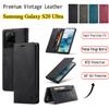 Premium Vintage Leather Wallet Case for Samsung Galaxy S20 Ultra - Flip Cover with Card Slots, Shockproof Retro Style (4 Colors)