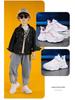 Kids' Spring Sports Shoes: Non-Slip Soft Sole Running Sneakers, White Leather, Casual Fashion for Boys & Girls