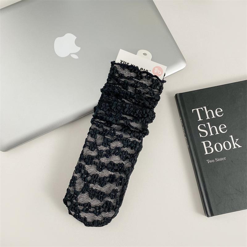 

Spring And Summer Mesh Pile Of Socks, Girl Lolita Princess Socks, Hollow Thin Stockings, Fairy Literary Socks, Trendy Socks One size fits all чорний