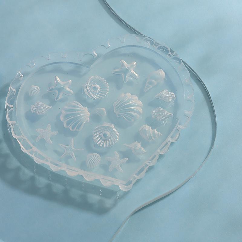 Nail Art Soft Silicone Mold Shell Conch Molds 3D Silicone Carved Ocean Style Diy Nail Design Template Nail Accessories For Salon