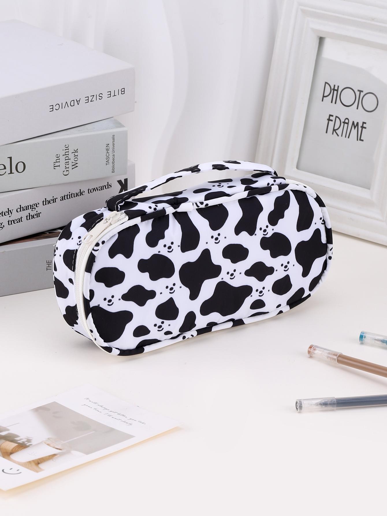 

Пенал с коровкой многослойный высокой вместимости подарочный офисный школьный канцелярский товар канцелярский товар для возвращения в школу пенал