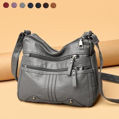 Bolsa de ombro casual de couro de alta qualidade, bolsa de mão transversal da moda para mulheres, bolsa feminina