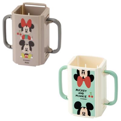 Skater Korea Baby's Jamie Loft Foldable Slim Pack Drink Holder Set of 2 Mickey & Minnie Friends + Mickey & Minnie Pooch Friends, Mixed Colors, 1 Set
