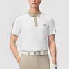 Fila Golf Series Color Block Simple Casual Versatile Comfortable Short Sleeve Polo Shirt Men Polo Shirts Jade-White A11M525102F-WT