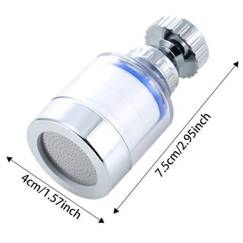 Faucet Water Filter | 360-Degree Rotating Faucet Water Filter, Faucet-Mounted Filter, Kitchen Sink Water Filter | Removes Heavy Metals and Hard Water