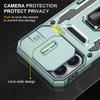 Armor Series For iPhone 16 Plus Case Adjustable Kickstand PC+TPU Phone Cover with Slide Lens Guard