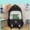 Backpack Solid Color Student Large Capacity Schoolbag Outdoor Leisure Bag Travel