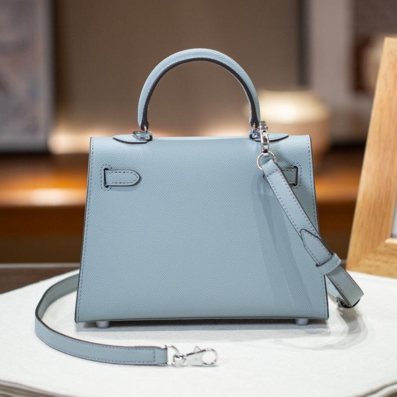 2025 New Genuine Leather Women's Bag EP Palm Pattern 19+22+25 Leather Kai Li+Fashion Handheld Single Shoulder Crossbody Bag