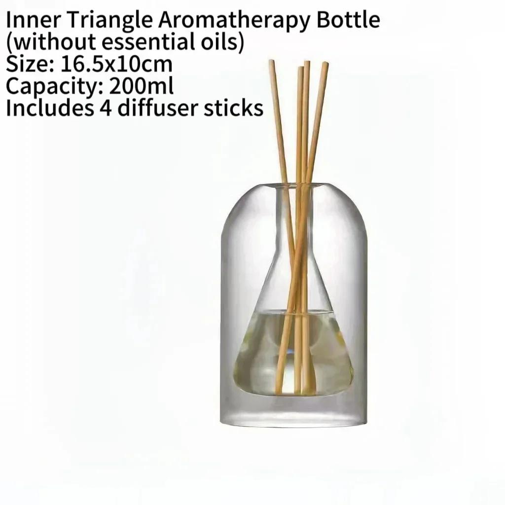 Aromatherapy Diffuser Bottle Glass Essential Oil with Diffusers Sticks Storage Containers Transaprent Modern Home Decorations